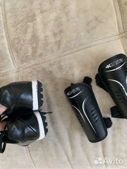 Футбольные бутсы Demix, 28 и защита для голени