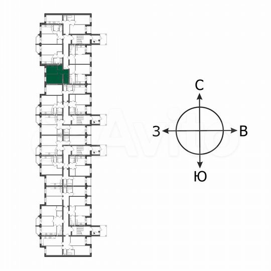 1-к. квартира, 36,3 м², 4/5 эт.