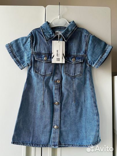 Новое джинсовое платье рубашка Zara 98 для девочки