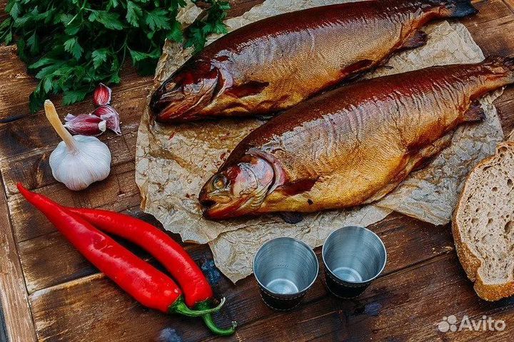 Форель горячего копчения. Очень вкусная