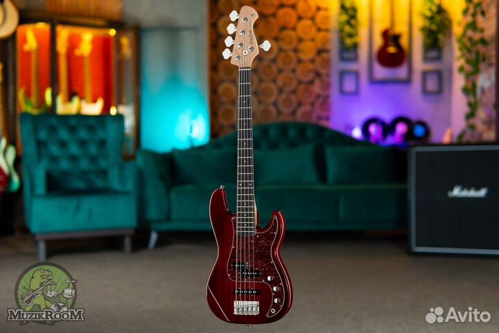 Harley Benton PJ-5 Hot rod trans red Deluxe Series