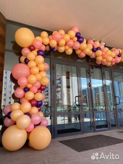 Оформление шарами, гирлянда из шаров арка из шаров