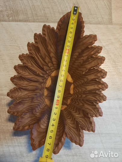 Тарелка ваза блюдо менажница деревянная резная