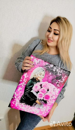 Портреты с фото на холсте