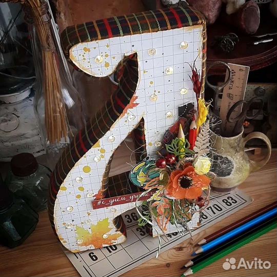 Подарок учителю на 1 сентября. Ночник буква