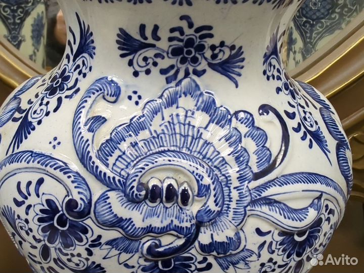 Делфт. Вазы. Ручная роспись и деколь