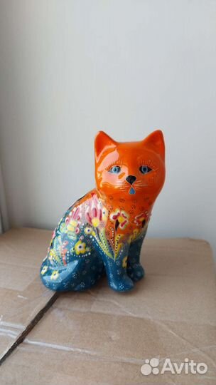 Статуэтка кошка, керамика
