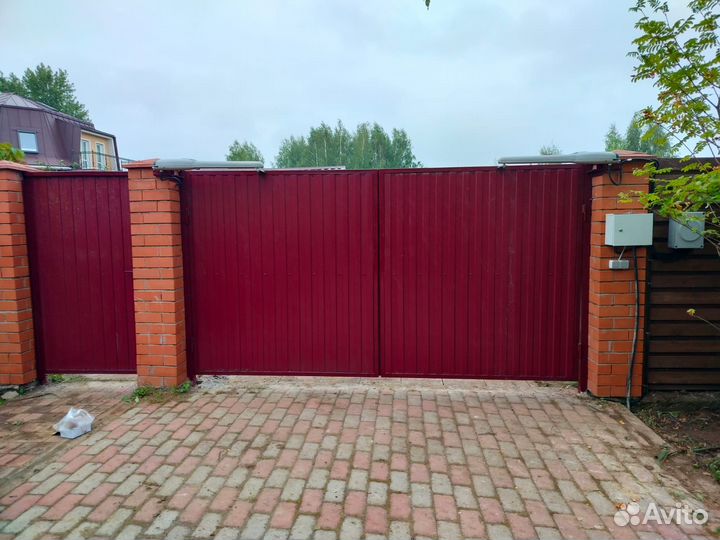 Распашные ворота под ключ