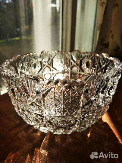 Ваза салатница хрусталь СССР