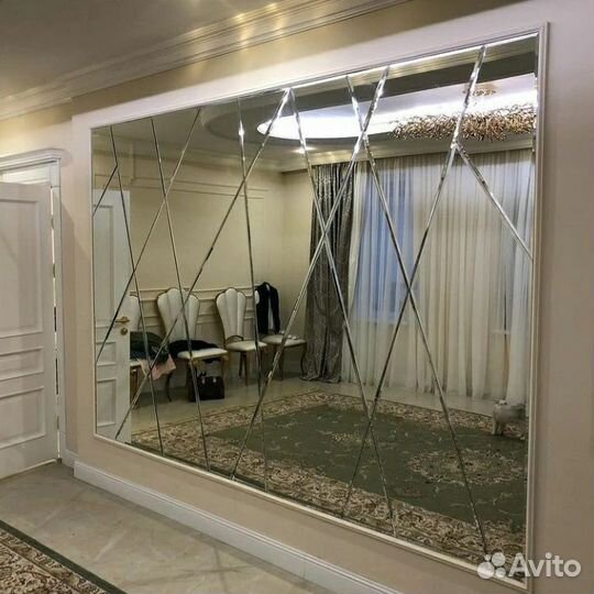 Зеркальное оформления/панно/ромбик