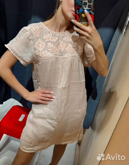 Платье льняное Zara