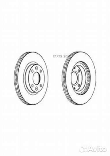 Ferodo DDF2327C Диск торм.пер.renault logan II 13