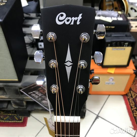 Акустическая гитара Cort AF510 Concert Black Satin