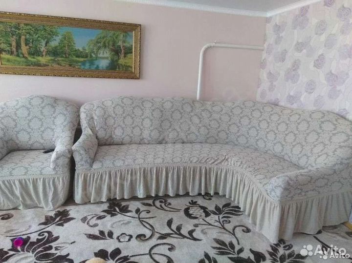 Чехлы на угловой диван и кресло