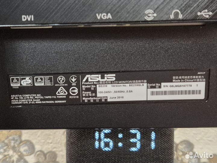 Монитор asus BE239