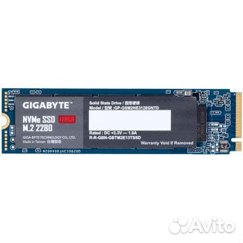 128Gb SSD Gigabyte (GP-GSM2NE3128gntd) M.2 PCI-E н
