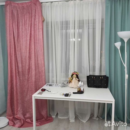 Шторы Икеа 270*160 розовые персиковые