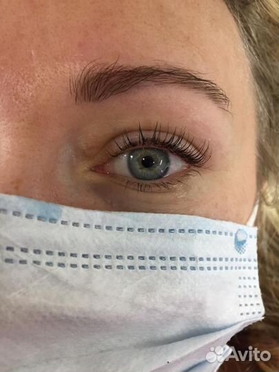 Ламинирование бровей и ресниц. Коррекция и окрашив