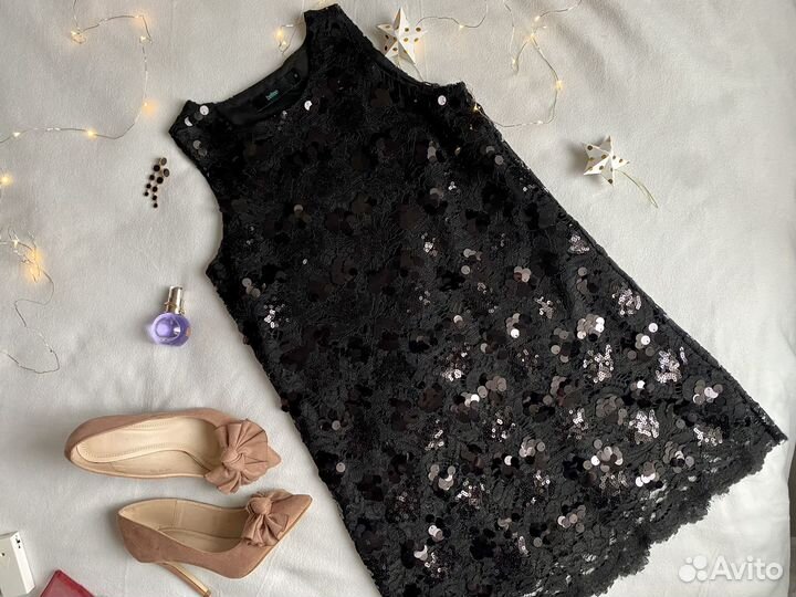 Вечернее платье пайетки 44