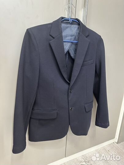 Пиджак для мальчика 152 темно-синий