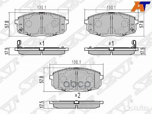 Колодки тормозные ST581011HA10 Sat