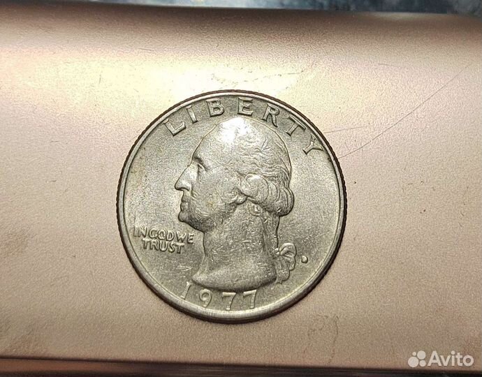 Монета liberty quarter dollar 1977,1974 года