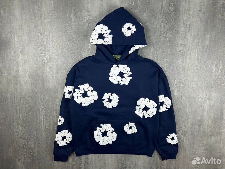 Худи Denim Tears (темно-синий цвет)