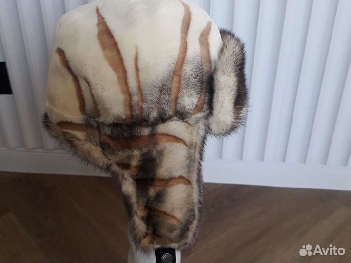 Шапка-ушанка норковая женская