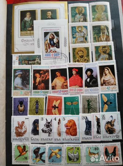 Альбом марок 60-80 гг флора фауна искусство