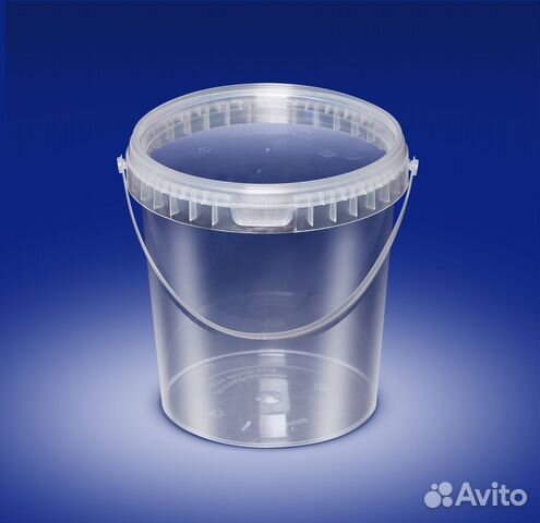 Ведро пластиковое с крышкой 1 л, 2.25л, 3 л