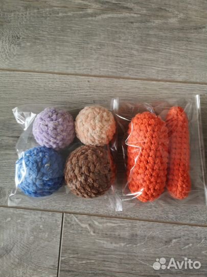 Вязаные игрушки для животных