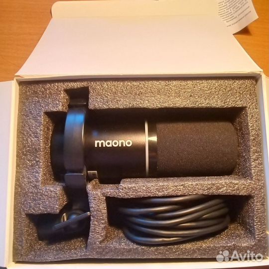 Микрофон maono PD200X + пантограф + поп-фильтр