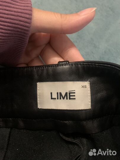 Кожаные брюки lime