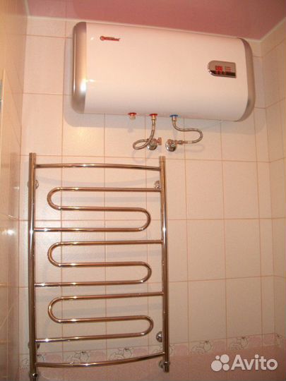 Установка бойлера водонагревателя и сантехники