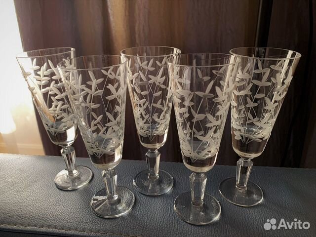 Хрустальные фужеры комплект (раритет СССР) 15 шт