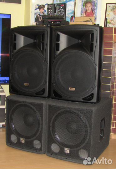 Колонки Activ Сабы 2200W Pro-115 XL+ES +Mixer+Mic