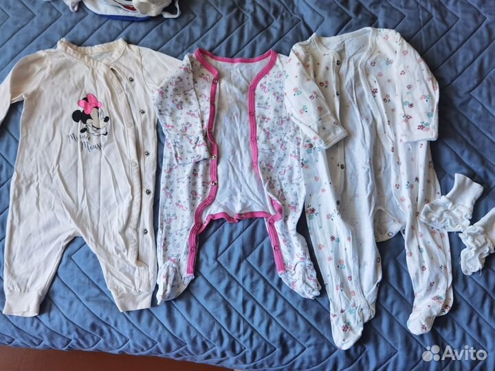 Вещи пакетом на новорожденного девочку 56 62