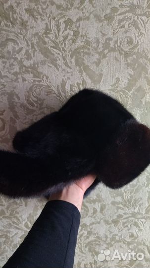 Норковая шапка мужская ушанка