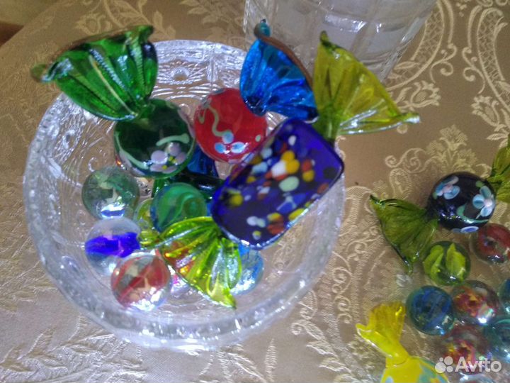 Вазочки с декором из Венецианского стекла