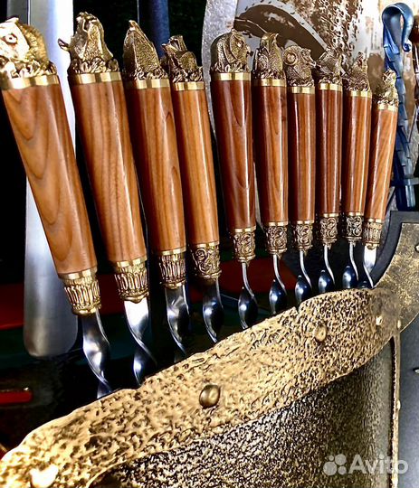 Шампура подарочные с головами животных