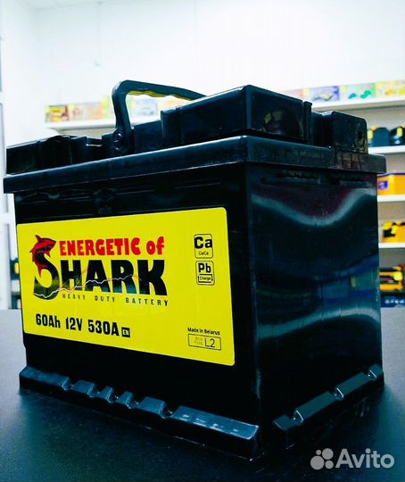 Аккумулятор автомобильный,energetic of shark - 60