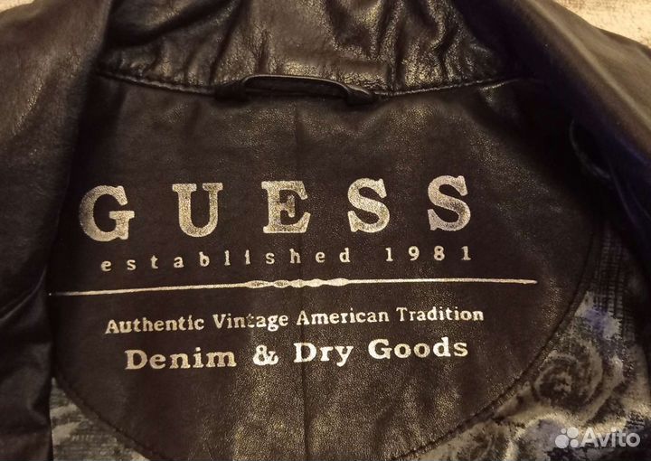 Кожаный пиджак женский Guess