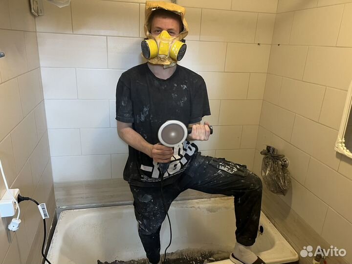 Реставрация ванн жидким акрилом литьевой мрамор