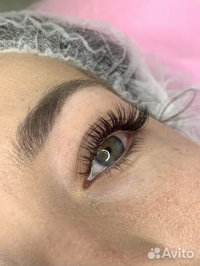 Наращивание ресниц классика/2д /мокрый
