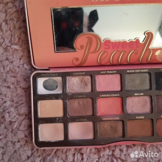 Палетка too faced sweet peach