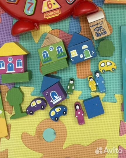 Книги пазл конструктор игрушка часы полесье