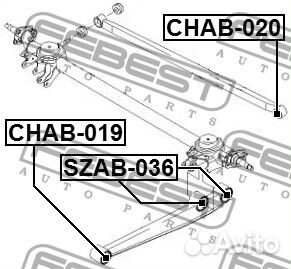 Сайленблок задн подвески daewoo matiz chab-020