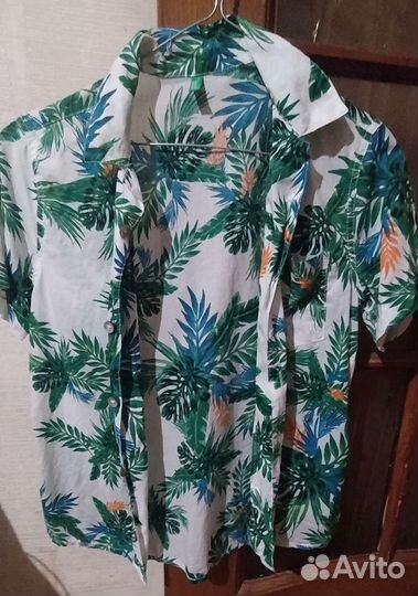Гавайская рубашка р. 140 Benetton