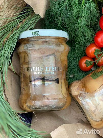 Печень трески в стекле