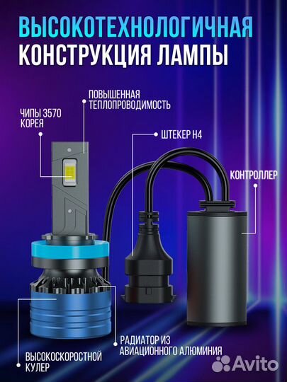 TLS V30 PRO светодиодные LED лампы Н4 для авто